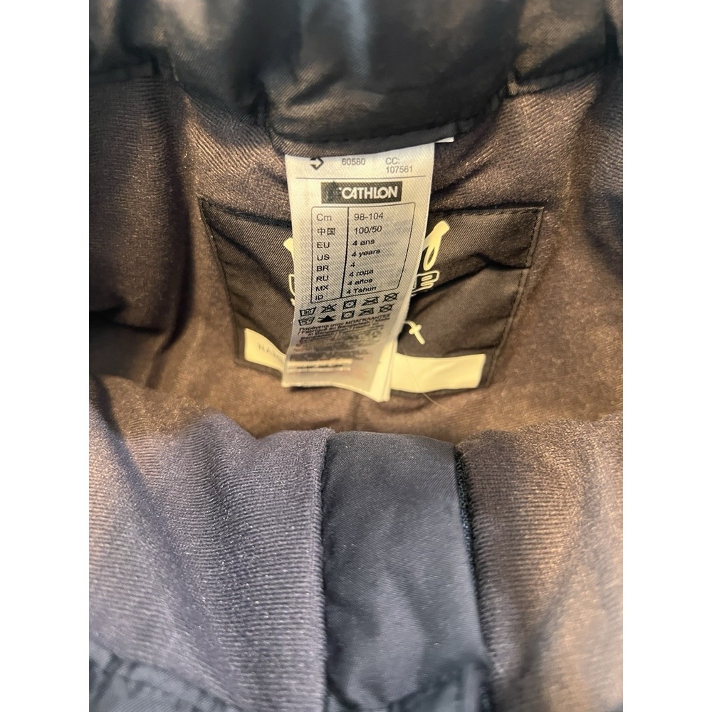 Wedze Youth Toddler Ski Snow Pants Adjustable Waist Size T4 Black Zip Pockets - Picture 3 of 5